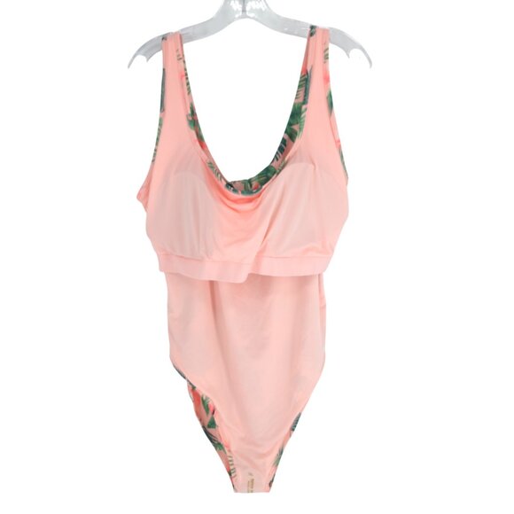 Old Navy Twist Back One Pink Flamingo One-Piece Swimsuit Birds in Paradise 3X - Picture 8 of 16